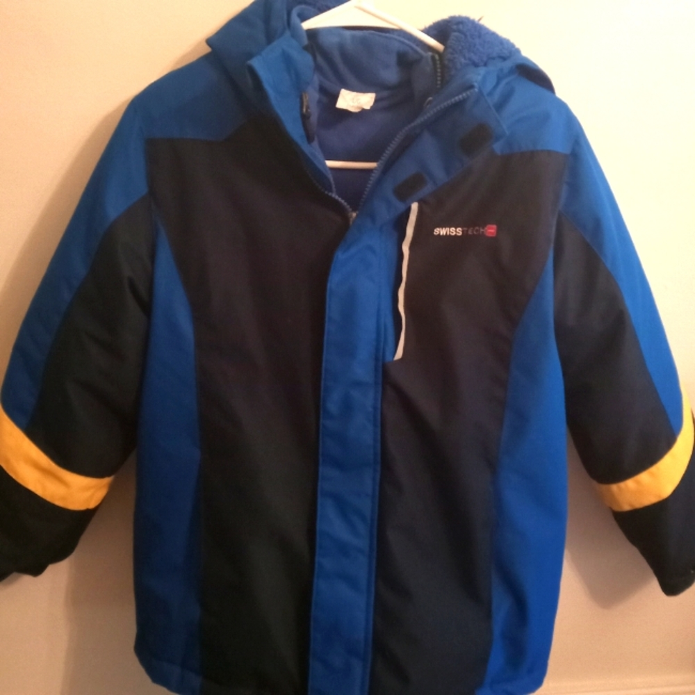 Boys Swiss Tech Blue Hooded Snow and Ski Jacket